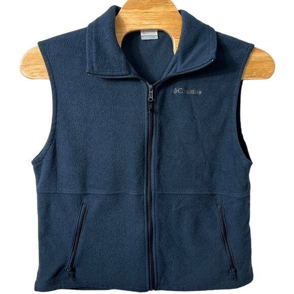 Navy Columbia Fleece Vest - Size Large - Picture 1 of 6